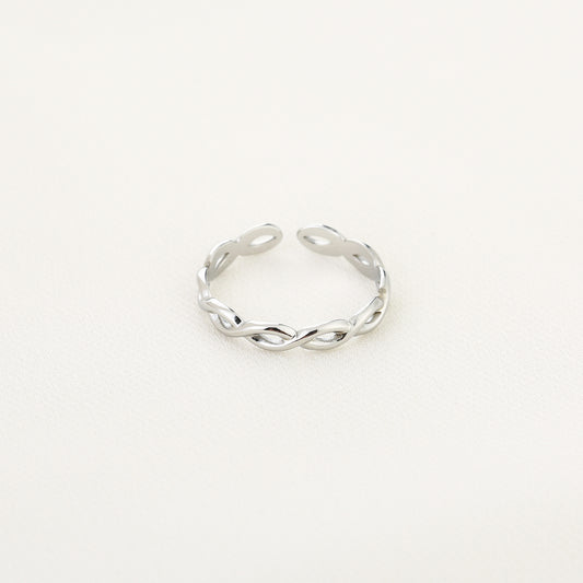 Twisted ring zilver