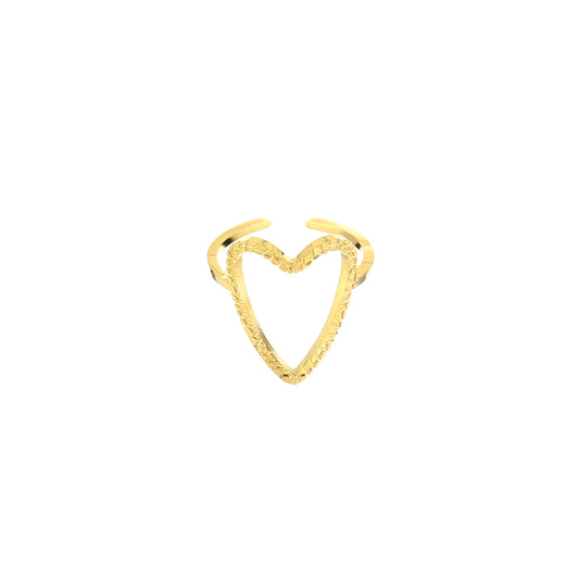 Groot hart ring goud