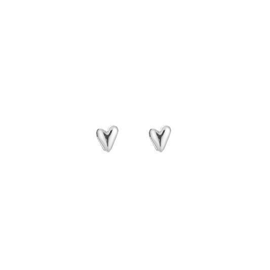 Mini hartjes studs zilver