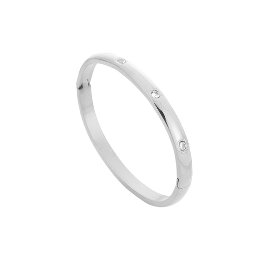 Sparkle bangle zilver