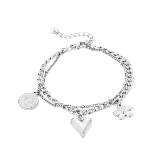 Bedelarmbandje summer zilver