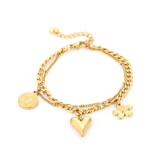 Bedelarmbandje summer goud