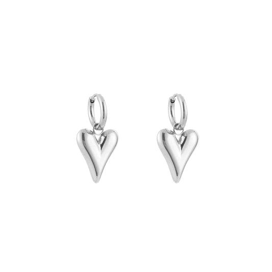 Summer love oorbellen zilver