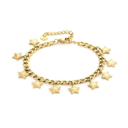 Sterren armband goud