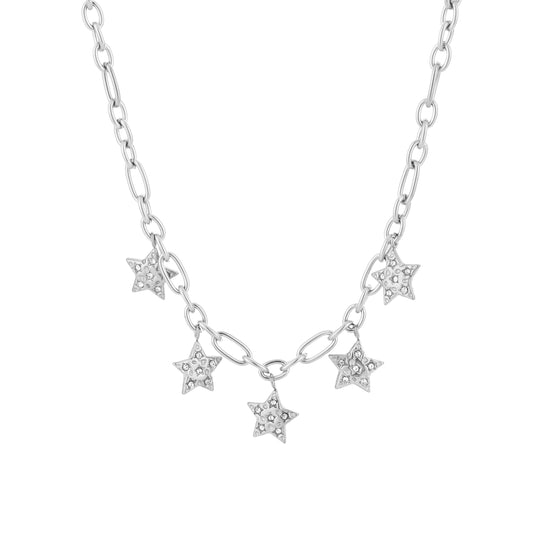 Sterren ketting spark zilver