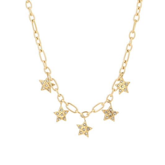 Sterren ketting spark goud