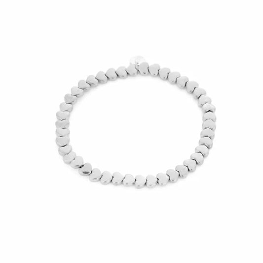 Hartjes armband zilver