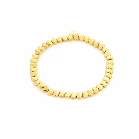 Hartjes armband goud