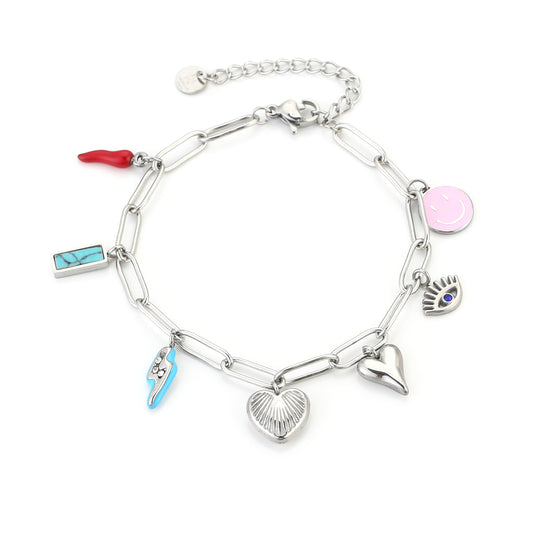 Bedelarmband spicy zilver