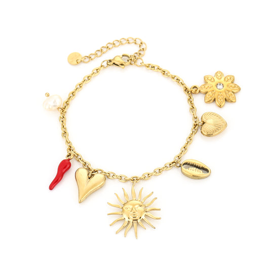 Bedelarmband sunny goud