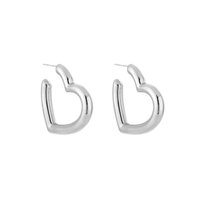 Love hoops oorbellen zilver