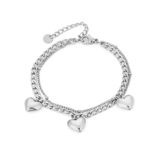 Bedelarmband love zilver
