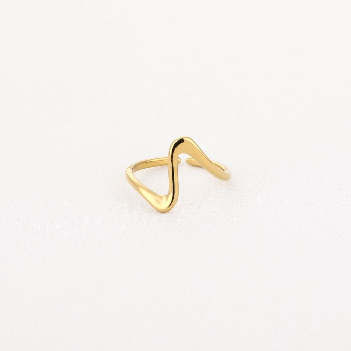 Wave ring goud