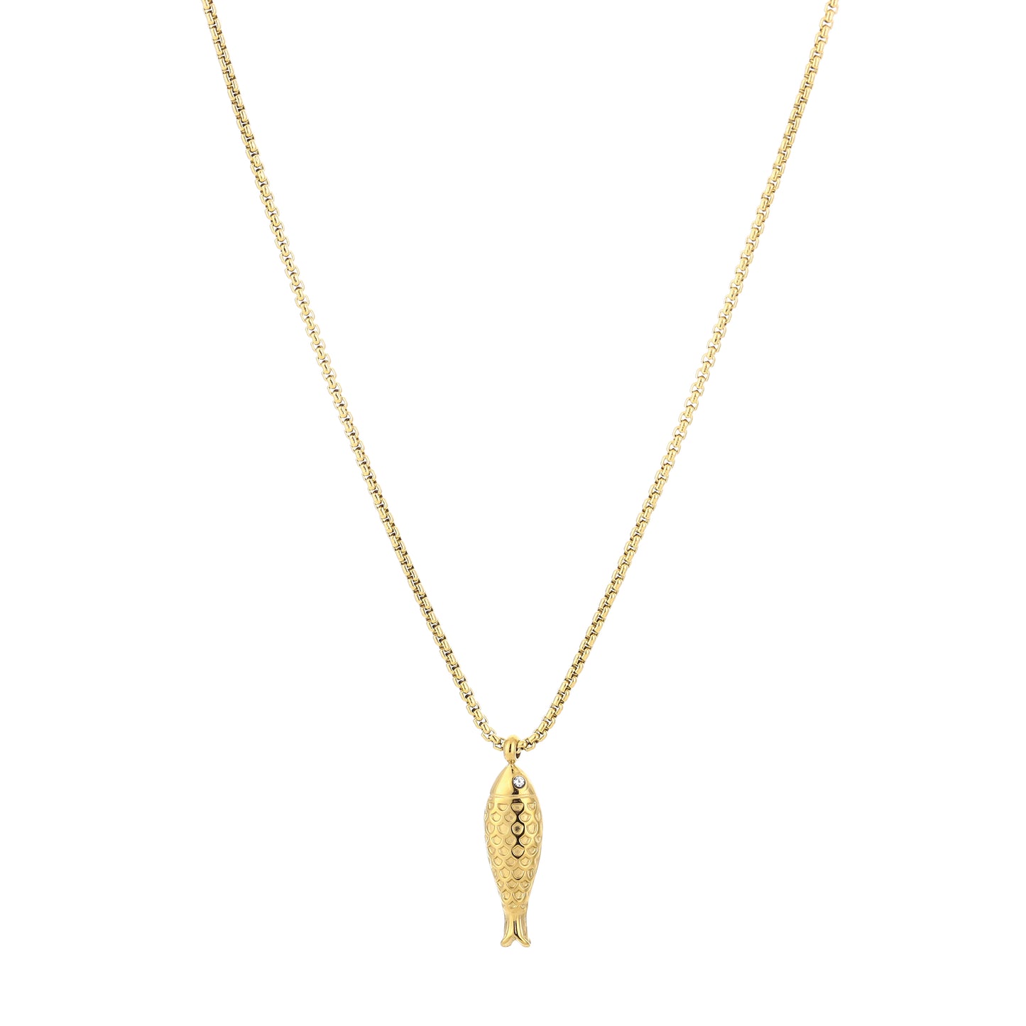 Small fish ketting goud