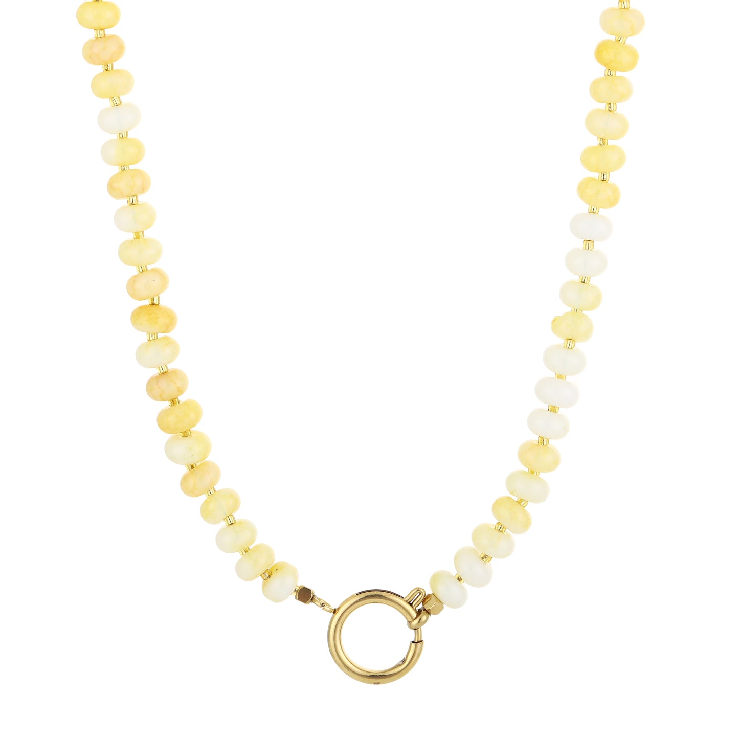 Kralen ketting geel