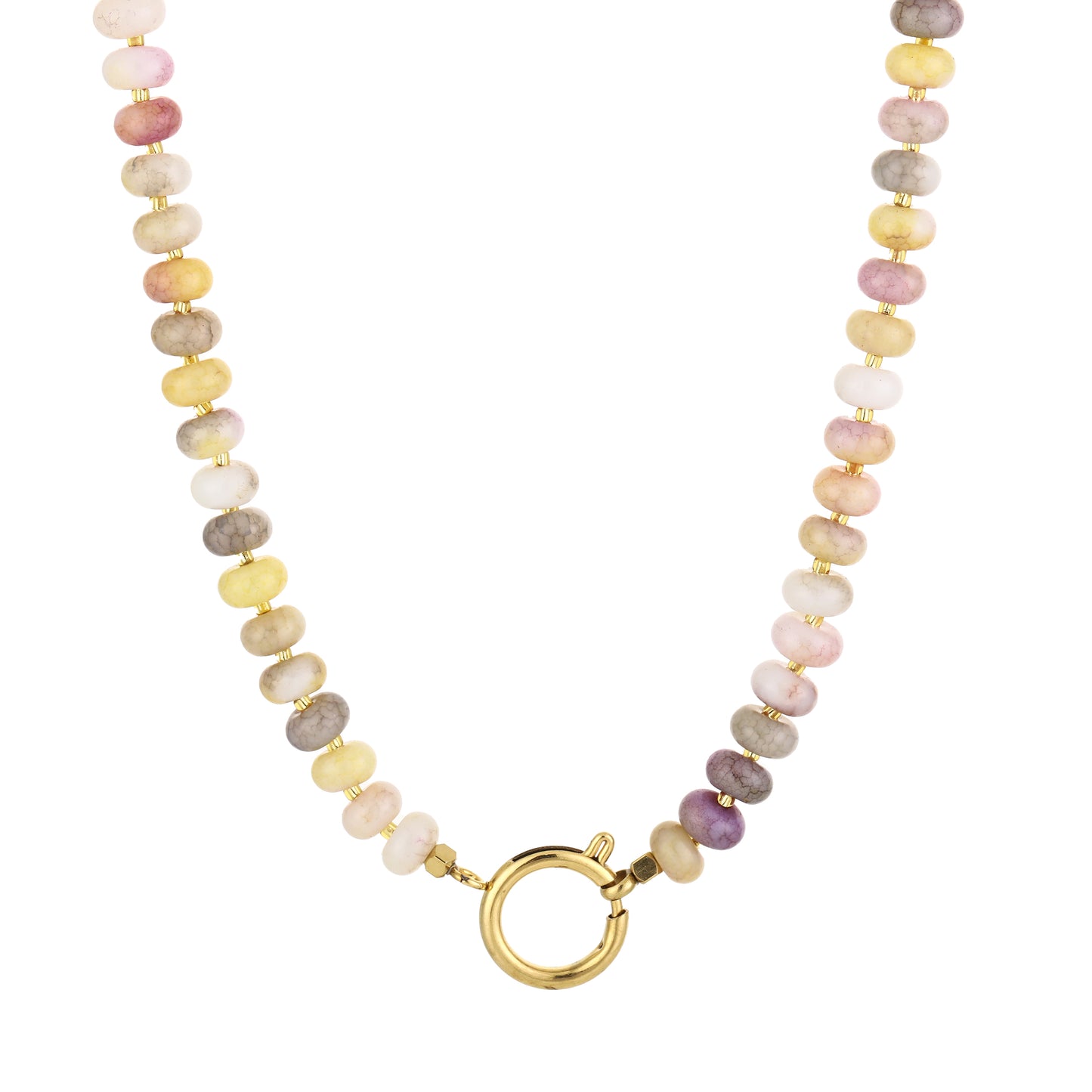 Kralen ketting beige