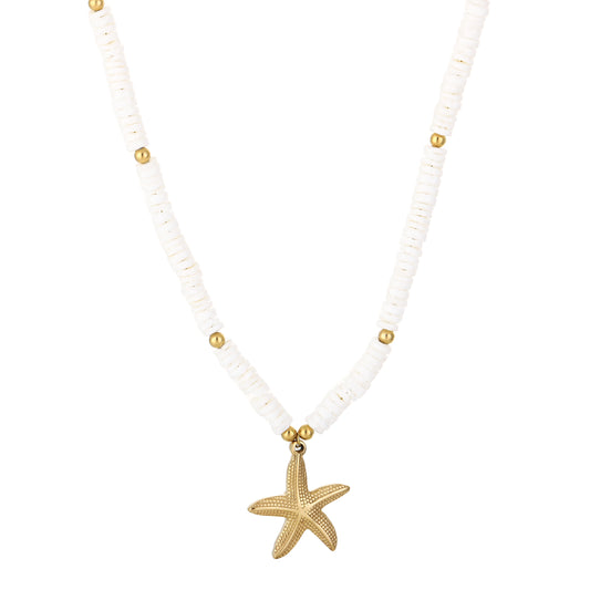 Zeester ketting wit