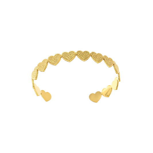 Bangle hartjes goud