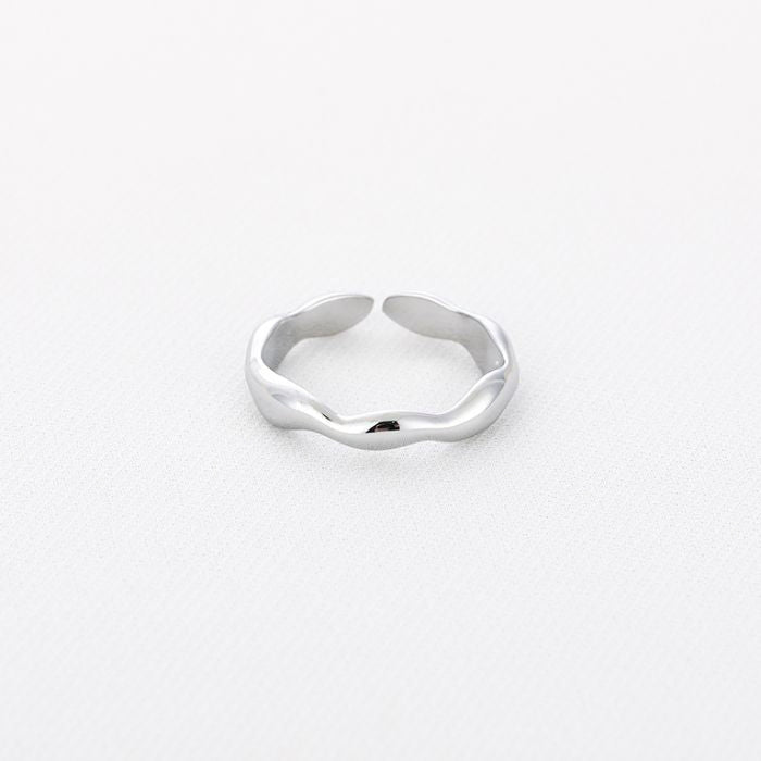 Small waves ring zilver