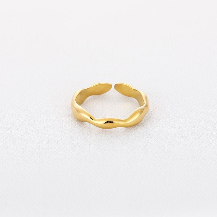 Small waves ring goud