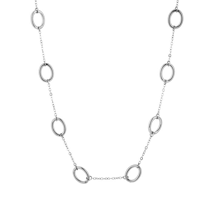 Ketting met cirkels zilver