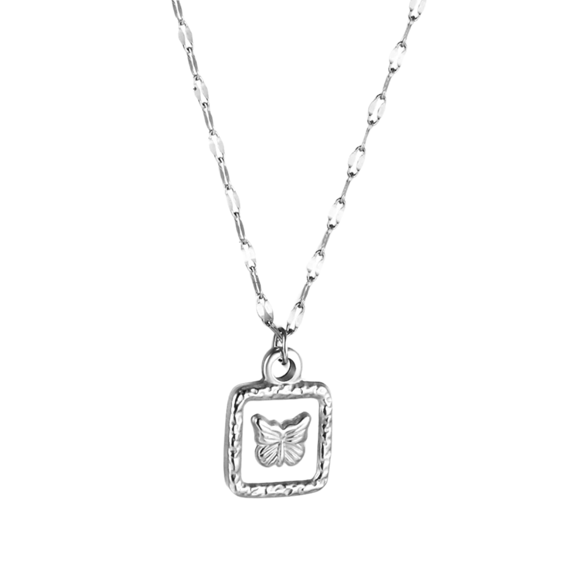 Butterfly ketting zilver