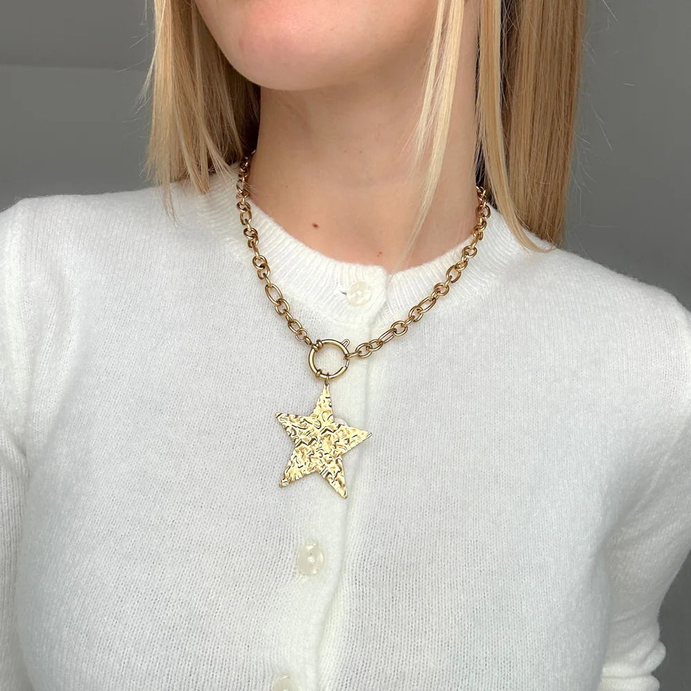 Big star schakelketting goud