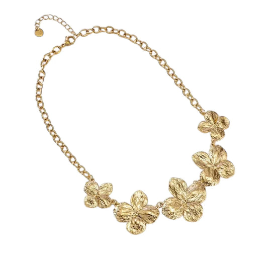 Floral chain ketting goud