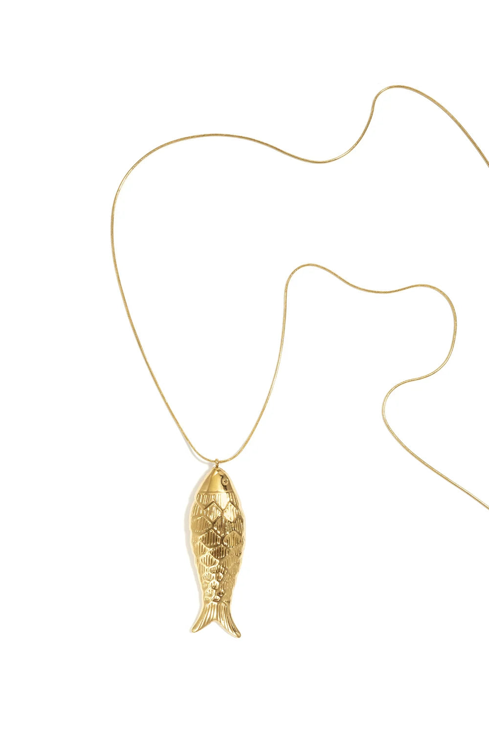 Lange ketting vis goud