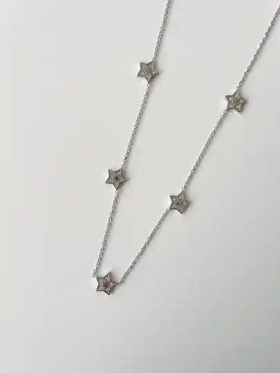 In the stars ketting zilver