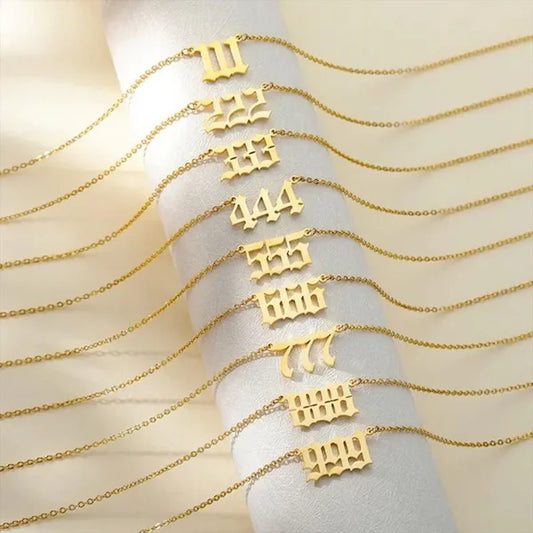 Angel numbers ketting goud/zilver
