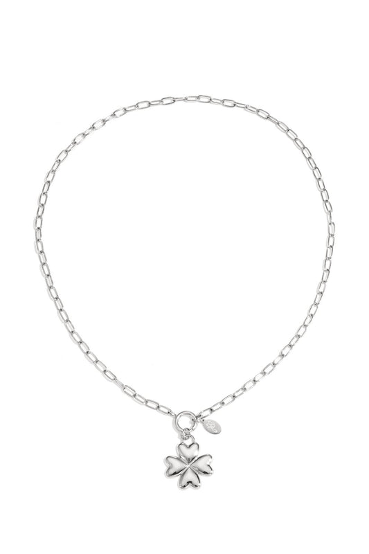 Ketting klaver zilver