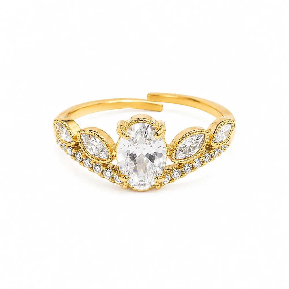 Diamond strass ring goud