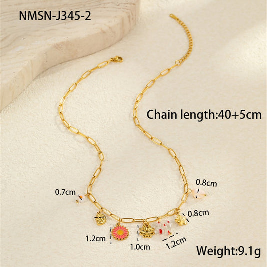 Bedelketting wit hartje goud