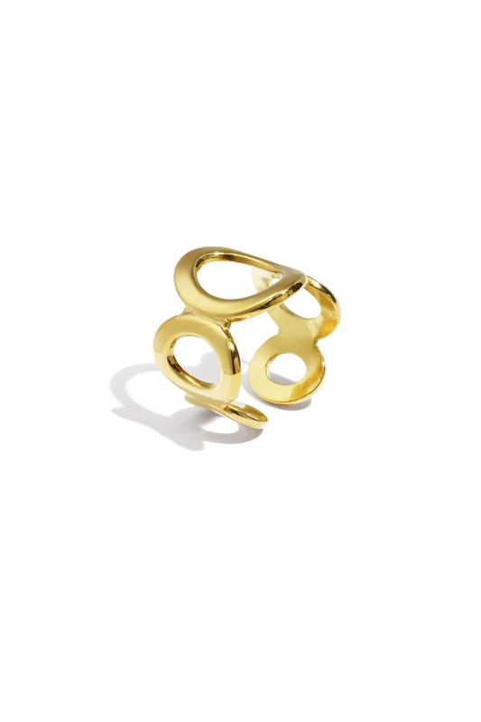 Ring open ovaal goud