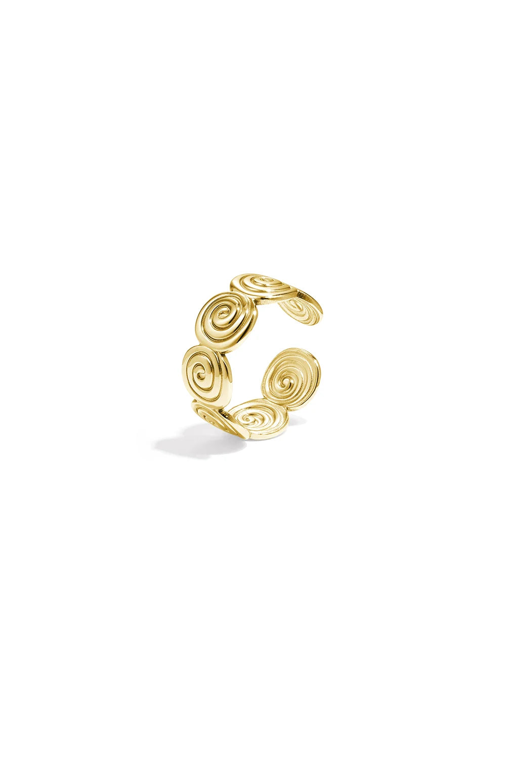 Ring swirl goud