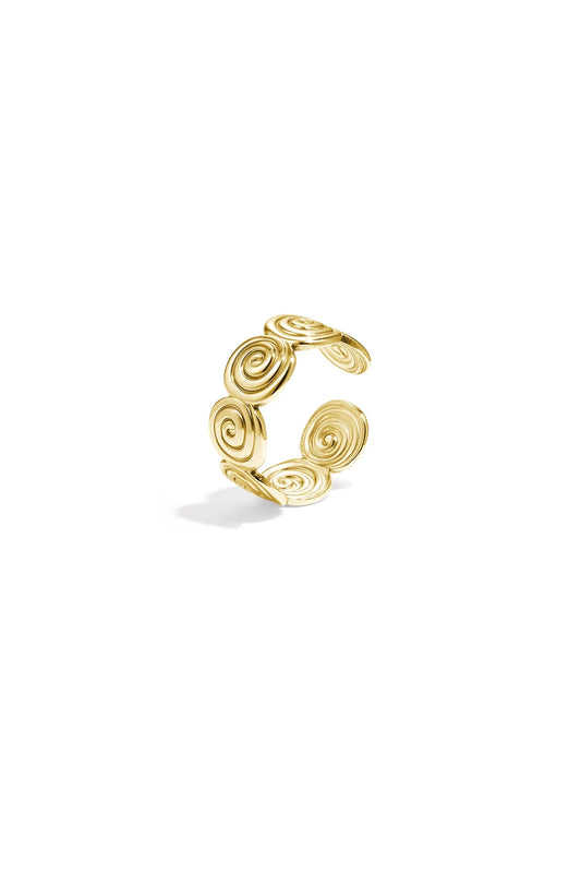 Ring swirl goud