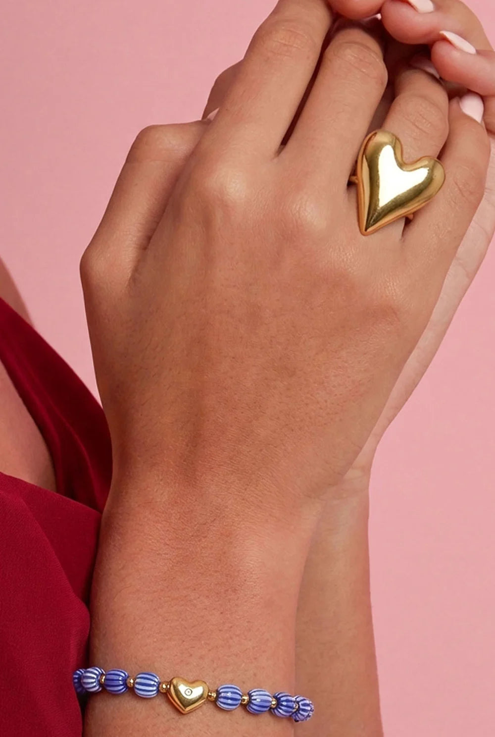 Statement hart ring goud