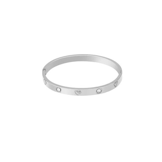 Spark heart bangle zilver