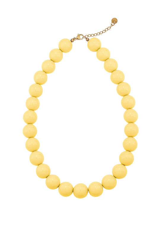 Kralenketting groot geel