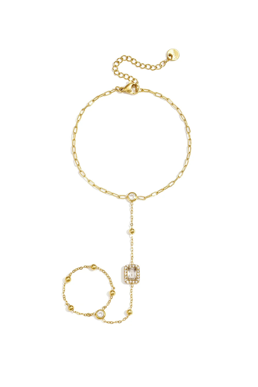 Handchain sparkle goud