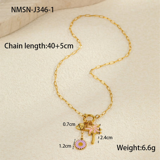 Bedelketting palmboom goud