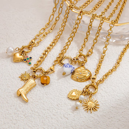 Schakelketting met bedels cowboy laars