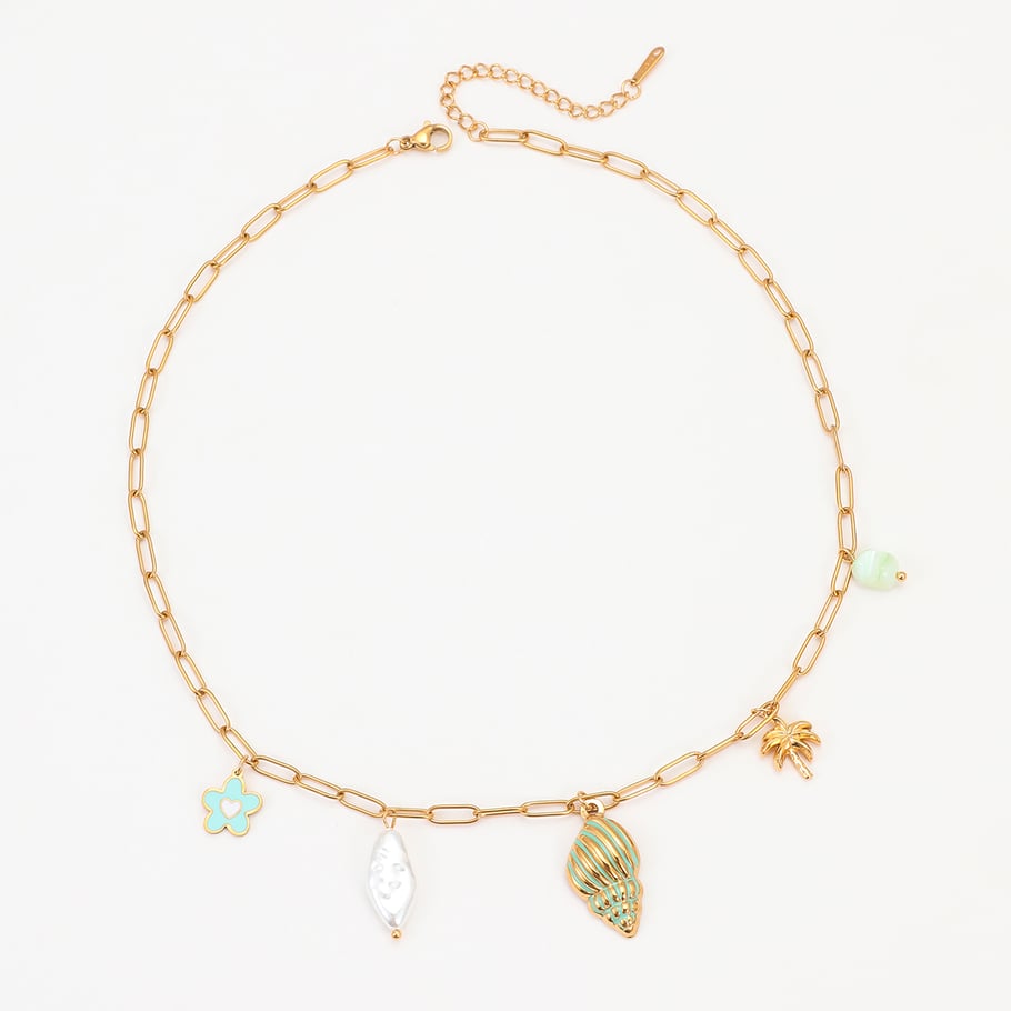 Bedelketting conch groen