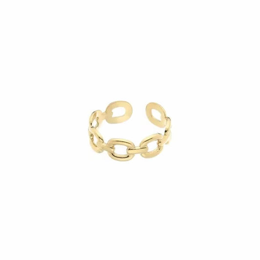 Chained ring gold