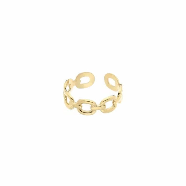 Chained ring gold