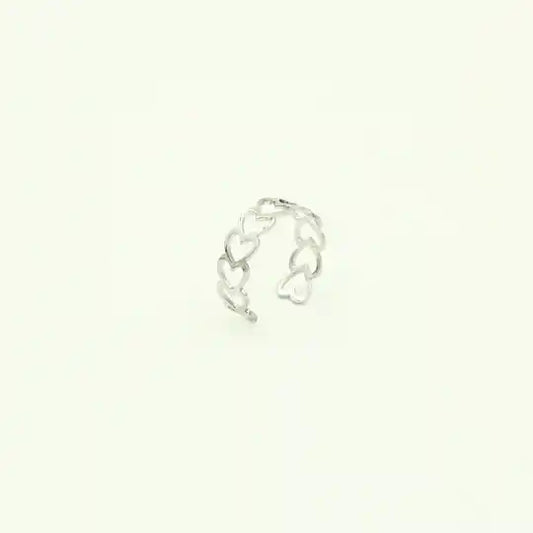 Open hearts ring 2.0 zilver