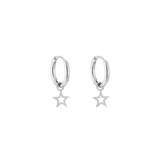 Little stars earrings silver