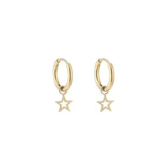 Little stars earrings gold