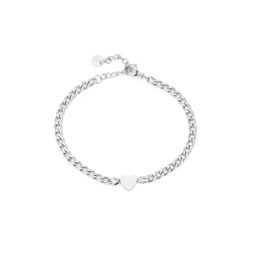 Hartje armband zilver